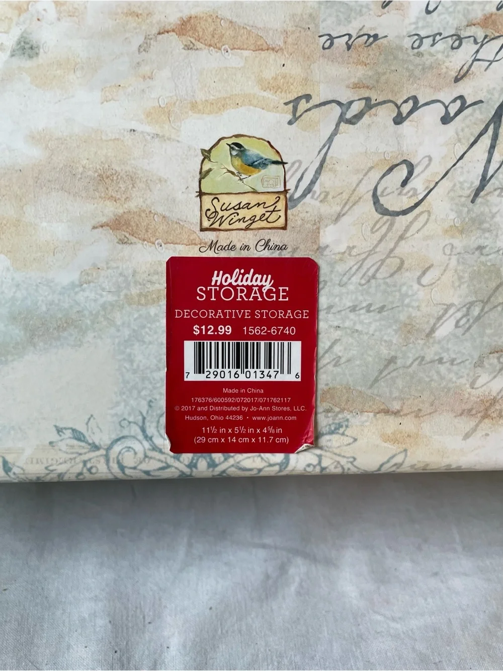 Susan Winget Fox woodland storage box